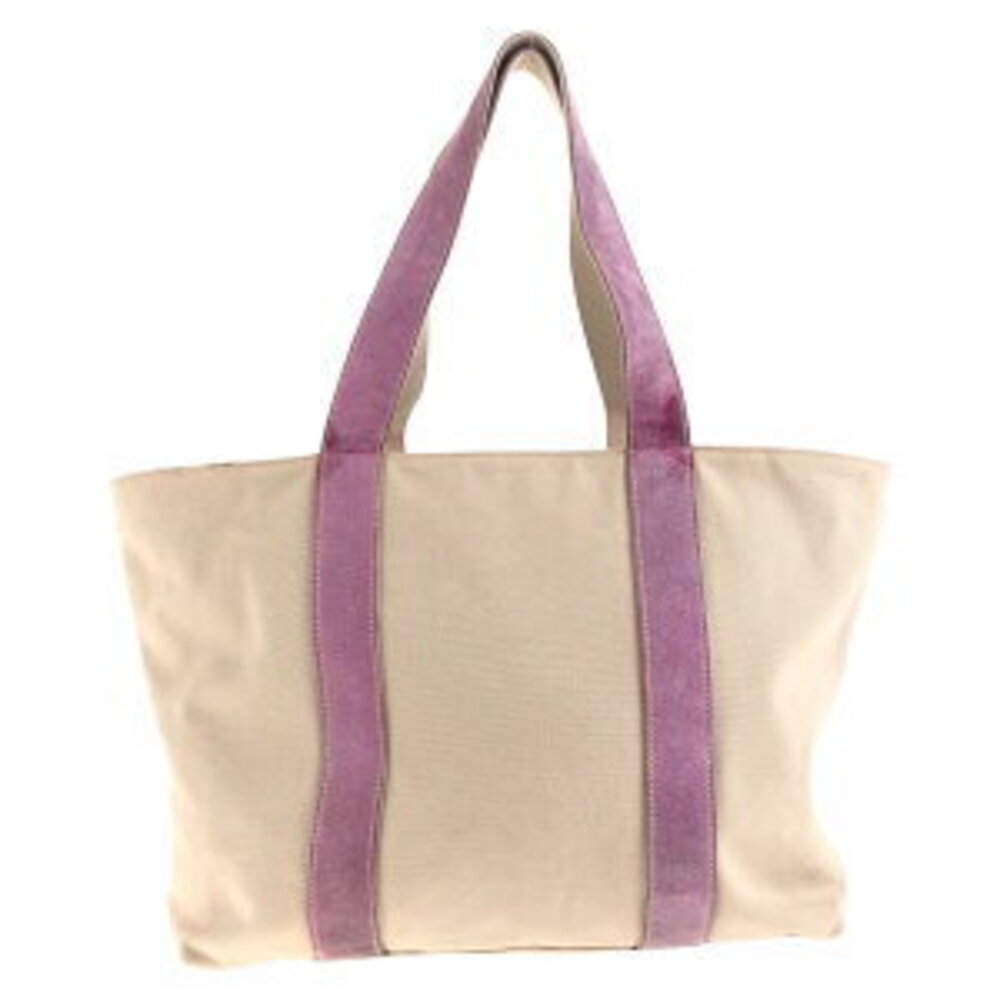 Prada Tan bag Beige shoulder logo canvas pink suede triangular plate tote